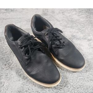 Crown Vintage Men's Casual Black Lace-Up Shoes Size 8.5 Comfort